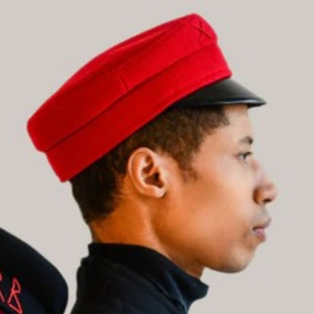 𝐑𝐔𝐒𝐋𝐀𝐍 𝐁𝐀𝐆𝐈𝐍𝐒𝐊𝐈𝐘 Red Wool Baker Boy Cap NEW WITH TAGS!! - Picture 6 of 16